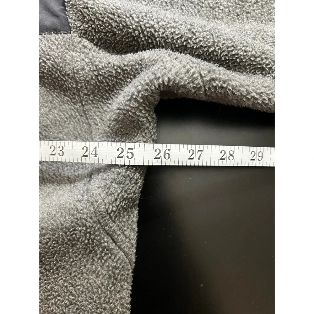 The North Face Denali Polartec Fleece Jacket Mens Medium Grey Black Full Zip